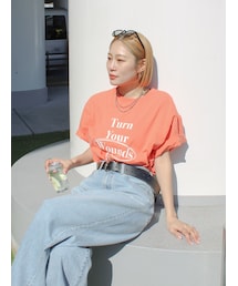 Ungrid | ヴィンテージウォッシュロゴビッグTee(Tシャツ/カットソー)