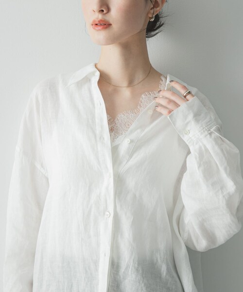 URBAN RESEARCH(アーバンリサーチ)の「スカラップレースタンクトップ(タンクトップ・レディース・OFF WHITE/BLACK・Free)」の5枚目の写真