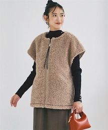 nissen | ＜大きいサイズ＞ジップボアベスト(ジャケット/アウター)