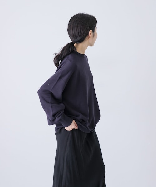 かぐれ（カグレ）の「『2サイズ展開』コットンリヨセルスウェットプルオーバー（スウェット・レディース・L/GRAY/NAVY・0/1）」の20枚目の写真