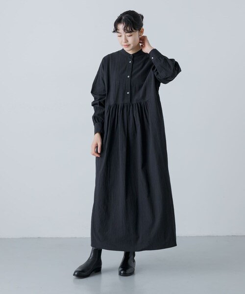 かぐれ（カグレ）の「コットンギャザーワンピース（ワンピース・レディース・OFF/BLACK・1）」の14枚目の写真