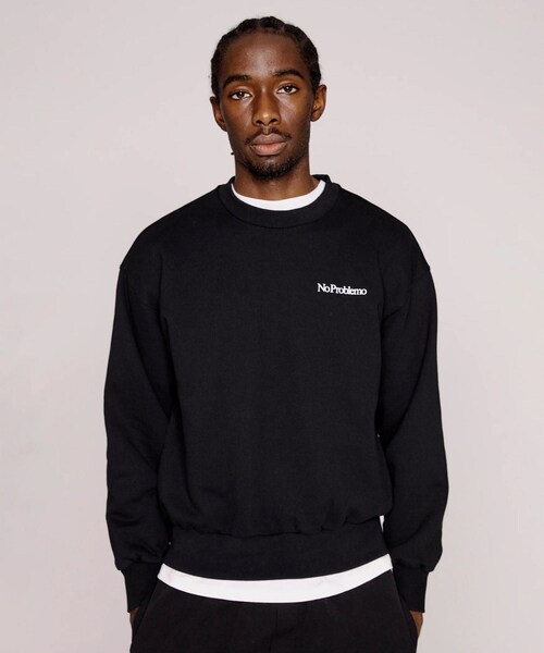 bonjour records（ボンジュールレコーズ）の「No Problemo/ノープロブレモ Mini Problemo Sweatshirt（スウェット・レディース・ブラック・L/M/S/XL）」の7枚目の写真