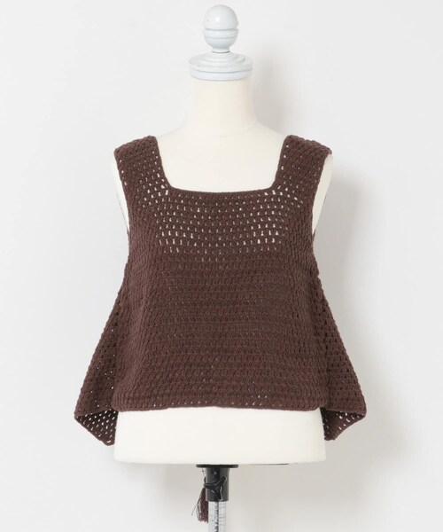 URBAN RESEARCH DOORS（アーバンリサーチドアーズ）の「『別注』AFLOAH×DOORS　KNIT TUNK TOP（タンクトップ・レディース・BLACK/BROWN・One）」の14枚目の写真