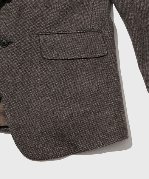 ADAM ET ROPE'(アダムエロペ)の「【URU/ウル】OVER JACKET(テーラードジャケット・メンズ・ダークブラウン・2)」の7枚目の写真