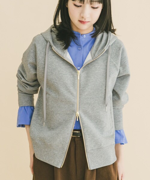 ITEMS URBANRESEARCH（アイテムズ アーバンリサーチ）の「ダンボールジップパーカー（パーカー・レディース・BLK/BRN/GRY・FREE）」の12枚目の写真