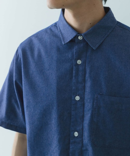 ITEMS URBANRESEARCH（アイテムズ アーバンリサーチ）の「TCインディゴレギュラーカラー半袖シャツ（シャツ/ブラウス・メンズ・NVY/BLU/L.BLUE・M/L）」の20枚目の写真