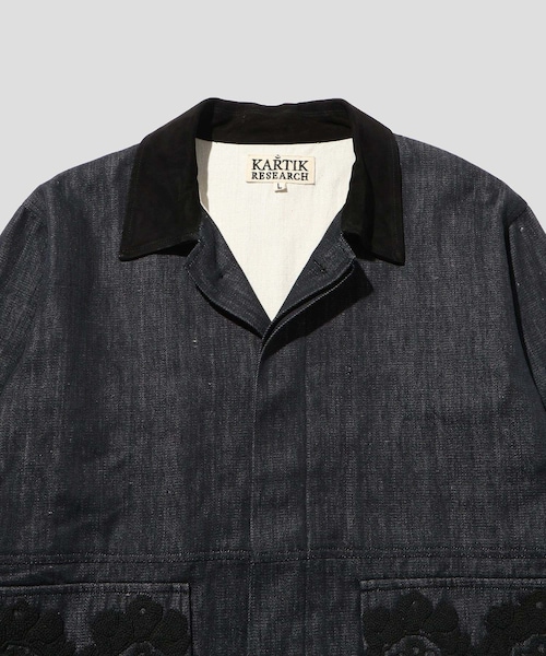 ADAM ET ROPE'(アダムエロペ)の「《別注》【Kartik Research / カルティック リサーチ】DENIM JACKET(デニムジャケット・メンズ・ブラック・L/M)」の9枚目の写真