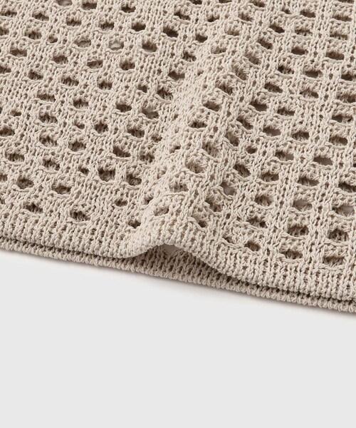 ADAM ET ROPE'(アダムエロペ)の「【COOR/クアー】ORGANIC CROCHET KNIT VEST(ベスト・メンズ・キナリ・L/M)」の8枚目の写真