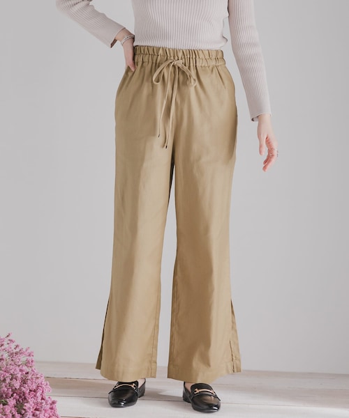 SENSE OF PLACE by URBAN RESEARCH(センスオブプレイスバイアーバンリサーチ)の「スリットワイドパンツ(その他パンツ・レディース・IVORY/GREIGE/BEIGE・S/M)」の3枚目の写真