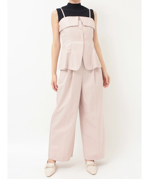 MERCURYDUO（マーキュリーデュオ）の「スーツライクコンビネゾン（つなぎ/オールインワン・レディース・グレー/ピンク・S/M）」の5枚目の写真