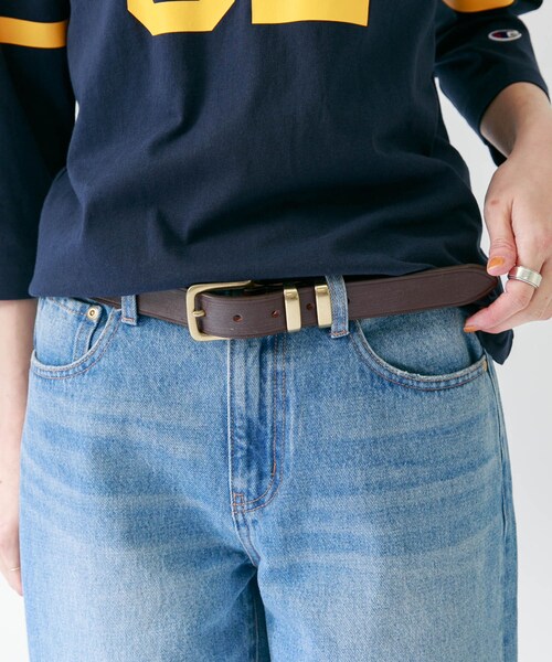 URBAN RESEARCH Sonny Label（アーバンリサーチサニーレーベル）の「HADDON&JONES　30MMプレーンベルト（ベルト・レディース・BLACK/M.BROWN・85）」の2枚目の写真