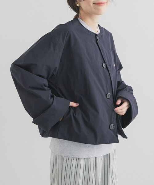 URBAN RESEARCH DOORS(アーバンリサーチドアーズ)の「DANTON COLLARLESS JACKET(その他アウター・レディース・DK.BLUE/IVORY/NAVY・36)」の16枚目の写真