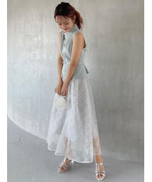 dazzlin | レイヤードペプラムフレアワンピース(ワンピース)