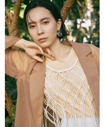 LAGUNAMOON（ラグナムーン）の「マクラメニットトップス（ニット