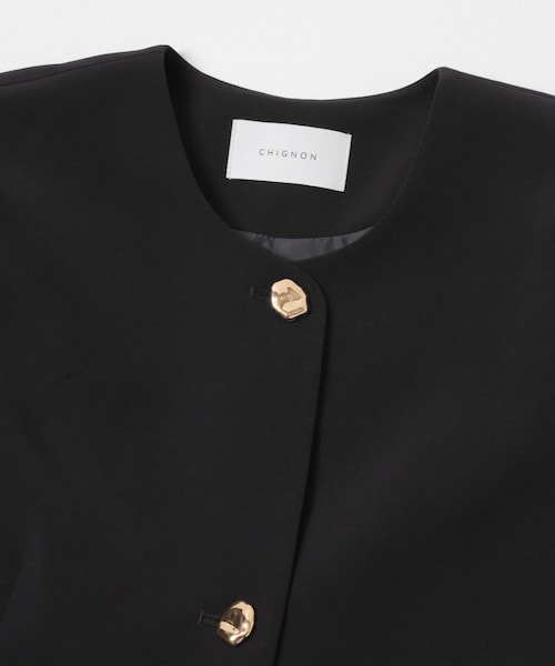 URBAN RESEARCH ROSSO（アーバンリサーチロッソ）の「『別注』CHIGNON×ROSSO　ラウンドヘムジャケット（その他アウター・レディース・OWHITE/BLACK・Free）」の21枚目の写真