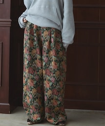 Soiunique | 総柄ジャガードワイドパンツ［Soiunique］(その他パンツ)