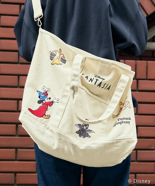 URBAN RESEARCH(アーバンリサーチ)の「別注/Disney/キャンバスバッグ(トートバッグ・レディース・NATURAL/NAVY・Free)」の5枚目の写真