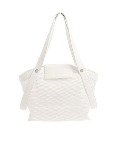 ELENDEEK(エレンディーク)の「2WAY HANDLE MESH BAG(トートバッグ・レディース・オフホワイト/ブラック・F)」の1枚目の写真