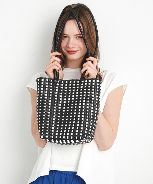 URBAN RESEARCH Sonny Label（アーバンリサーチサニーレーベル）の「メルカドトートバッグ（トートバッグ・レディース・ブラック×オフ/ブラック/ホワイト・one）」の14枚目の写真