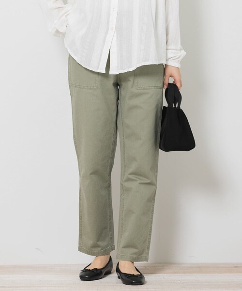 URBAN RESEARCH Sonny Label（アーバンリサーチサニーレーベル）の「ベイカーチノパンツ（チノパンツ・レディース・アイボリー/カーキ/キャメル/ネイビー・36/38）」の3枚目の写真