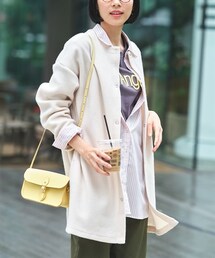 nissen | 大きいサイズ フェイクスライバーノーカラージャケット(ジャケット/アウター)