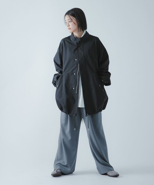 SENSE OF PLACE by URBAN RESEARCH(センスオブプレイスバイアーバンリサーチ)の「『撥水/防花粉』SKINProof ミリタリージャケット(ミリタリージャケット・レディース・BLACK/IVORY・One)」の22枚目の写真