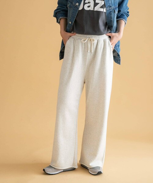 URBAN RESEARCH Sonny Label（アーバンリサーチサニーレーベル）の「スウェットワイドパンツ（スウェットパンツ・レディース・グレー/オートミール・36/38）」の6枚目の写真