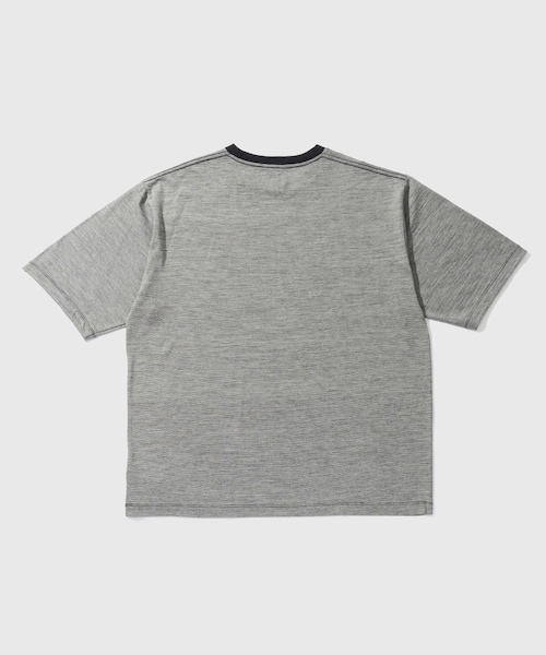 ADAM ET ROPE'（アダムエロペ）の「【BATONER/バトナー】SUMMER WOOL T-SHIRT（Tシャツ/カットソー・メンズ・ブラック/チャコール・2/3）」の12枚目の写真