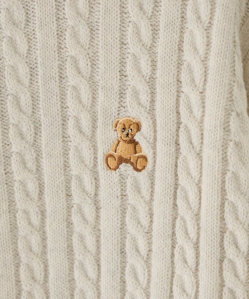 VIS(ビス)の「【POLO BCS】VIS別注ハーフジップケーブルニット(ニット/セーター・レディース・キナリ/ネイビー・F)」の10枚目の写真