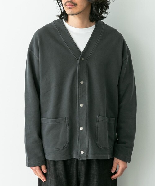URBAN RESEARCH Sonny Label（アーバンリサーチサニーレーベル）の「スウェットVネックカーディガン（スウェット・メンズ・チャコール/ネイビー・M/L）」の12枚目の写真