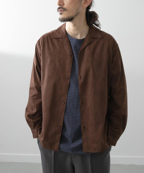 ITEMS URBANRESEARCH（アイテムズ アーバンリサーチ）の「FS Open Collar Shirts（シャツ/ブラウス・メンズ・BRN/BLK・M/L）」の22枚目の写真