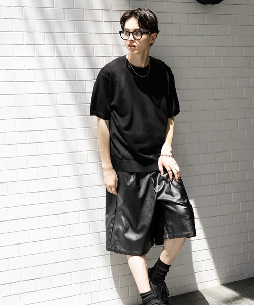 SENSE OF PLACE by URBAN RESEARCH(センスオブプレイスバイアーバンリサーチ)の「クルーネックニットショートスリーブTシャツ(ニット/セーター・メンズ・BLACK/BROWN/GREEN・M/L)」の11枚目の写真