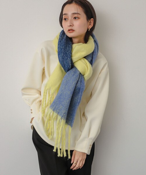 SENSE OF PLACE by URBAN RESEARCH（センスオブプレイスバイアーバンリサーチ）の「『一部WEB限定カラー』パネルボーダーストール（マフラー・レディース・RED/GREEN/YELLOW/ORANGE・one）」の18枚目の写真