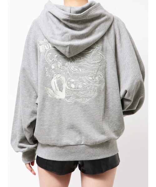 GYDA（ジェイダ）の「HYPERACTIVE BUNNYスウェットパーカー（パーカー・レディース・オフホワイト/グレー/ブラック/オレンジ/その他3/ミックス・F）」の8枚目の写真