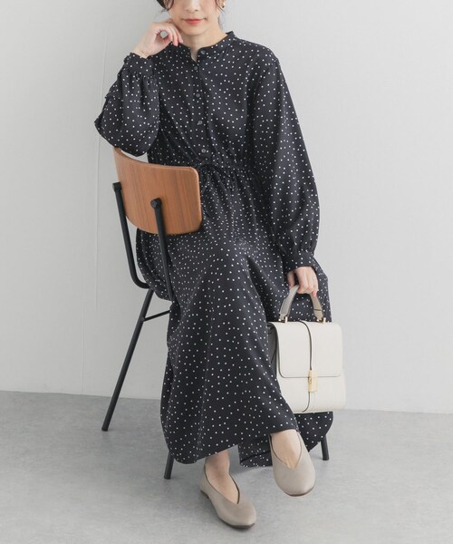 URBAN RESEARCH DOORS（アーバンリサーチドアーズ）の「ドットプリントワンピース（ワンピース・レディース・NAVY/BLACK・Free）」の21枚目の写真