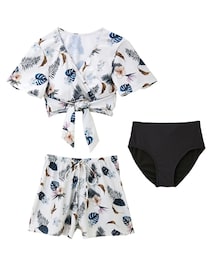 半袖カシュクールビキニ水着3点セット