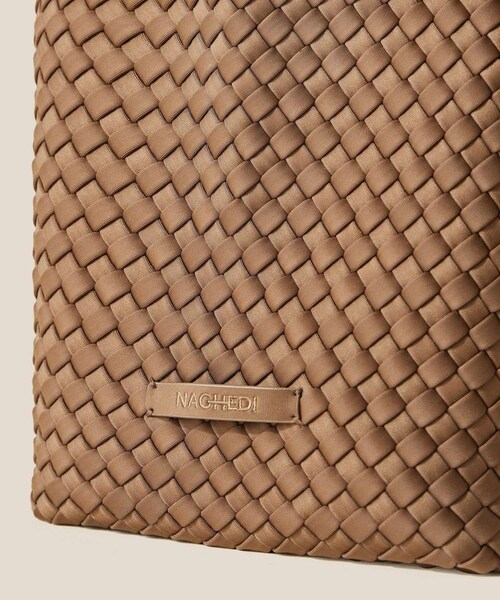 ADAM ET ROPE'(アダムエロペ)の「【NAGHEDI(ナゲディ)】ST BARTHS medium TOTE(core)(トートバッグ・レディース・ダークブラウン/ライトグレー/キャメル・F)」の21枚目の写真