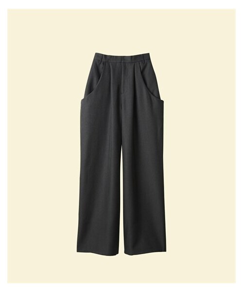 nissen（ニッセン）の「【Essenave】ドレープポケットワイドパンツ（パンツ・レディース・カーキベージュ/グレー・MTT/LTT/LLTT/3LTT）」の5枚目の写真