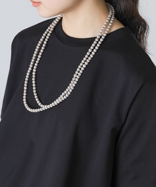 かぐれ（カグレ）の「CITRUS　GUDLI NECKLACE（ネックレス・レディース・ECRU/BLACK/L GREY・-）」の3枚目の写真
