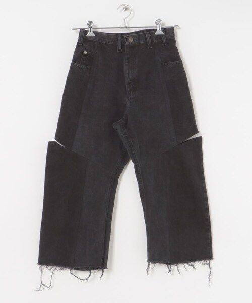 THE GOODLAND MARKET（ザグッドランドマーケット）の「77circa　make four cutback bias slit denim pants（デニムパンツ・レディース・blue1/black1/black2/blue2・28）」の6枚目の写真
