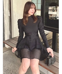 dazzlin | バックリボンパワショルミニコルセットワンピース(ワンピース)