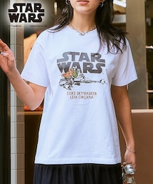 STAR WARS | ＜大きいサイズ＞ 【STAR WARS】プリント 綿100％Tシャツ(Tシャツ/カットソー)