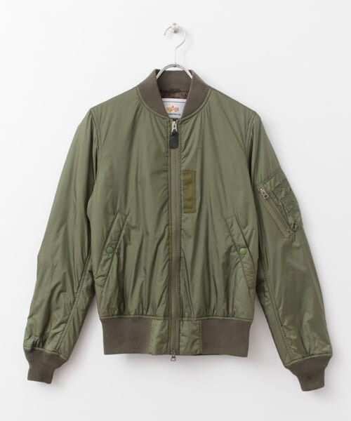 URBAN RESEARCH DOORS（アーバンリサーチドアーズ）の「ALPHA　ALPHA別注 MA-1（ミリタリージャケット・メンズ・NAVY/GREEN・M/L）」の4枚目の写真