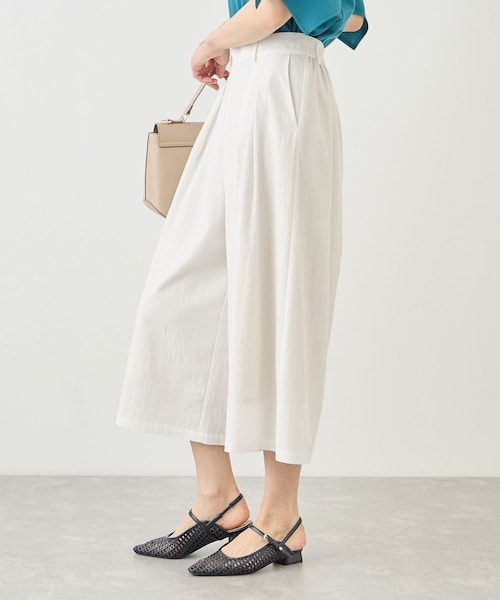 ROPE' PICNIC（ロペピクニック）の「ホワイトレーヨンナイロンガウチョパンツ（スラックス・レディース・ホワイト・L/M/S）」の10枚目の写真