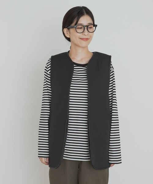 URBAN RESEARCH DOORS(アーバンリサーチドアーズ)の「リバーシブルボアベスト(テーラードジャケット・レディース・GREGE/CHARCOAL・M)」の14枚目の写真