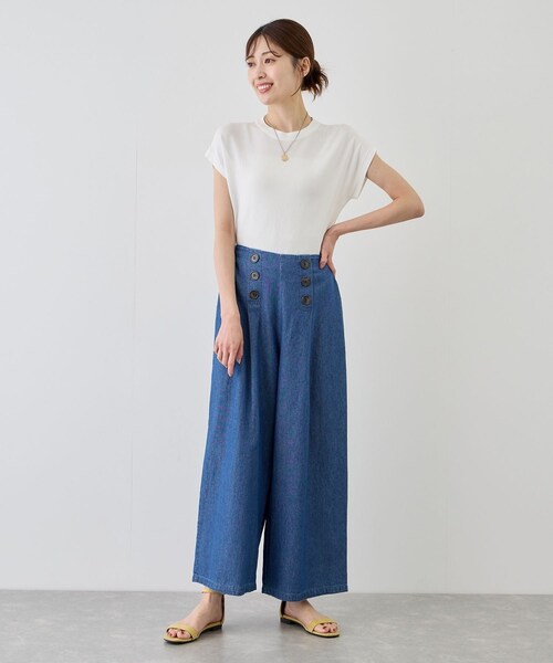 Jayro（ジャイロ）の「デニムワイドパンツ（デニムパンツ・レディース・ブラック/ブルー・F）」の21枚目の写真