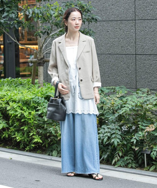 URBAN RESEARCH（アーバンリサーチ）の「リネンライクテーラードジャケット（テーラードジャケット・レディース・BEIGE/BLACK・36/38）」の16枚目の写真