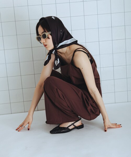 SENSE OF PLACE by URBAN RESEARCH(センスオブプレイスバイアーバンリサーチ)の「撥水UVカットウエストドローオールインワン(サロペット/オーバーオール・レディース・BROWN/BLACK/BEIGE・S/M)」の21枚目の写真