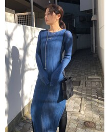 EMODA | リンクルニットワンピース(ワンピース)