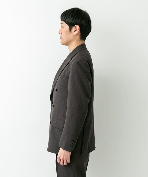 URBAN RESEARCH DOORS(アーバンリサーチドアーズ)の「LIFE STYLE TAILOR ウーリーノグレンチェックダブルジャケット(テーラードジャケット・メンズ・BROWN-CH・S/M/L/XL)」の19枚目の写真